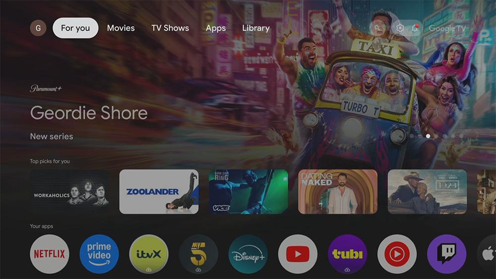 Google TV interface on Google TV Streamer 4K