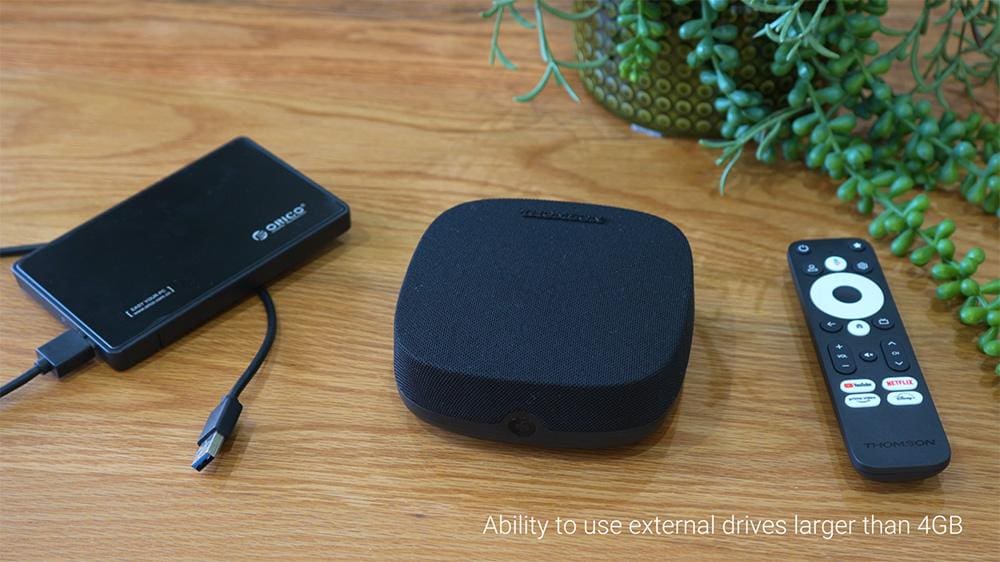 Larger files are supported in exFAT on the Thomson Streaming Box Plus 270