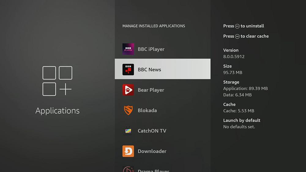 Uninstall apps to free up space and fix Fire TV buffering