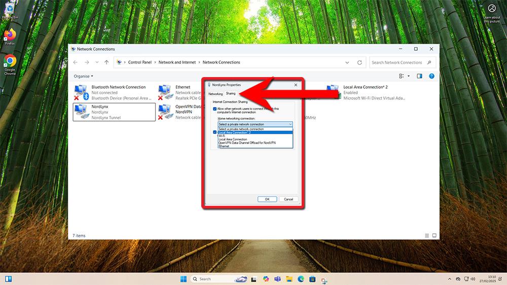 Configure network connections on your PC to unlock ONN streaming box